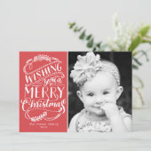 Collectie met kerstwensen feestdagenkaart (Staand voorkant)