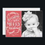 Collectie met kerstwensen feestdagenkaart<br><div class="desc">Stuur uw vakantie groeten in stijl met deze 1-foto vakantie kaart met handgeschreven kalligrafie artwork. Kies voor een extra luxe touch met getextureerd papier of een gestanste vorm.</div>