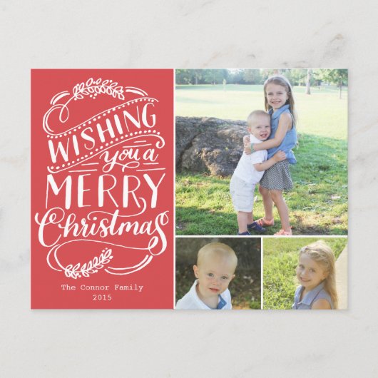 Collectie met kerstwensen feestdagenkaart (Voorkant)