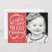 Collectie met kerstwensen feestdagenkaart (Voorkant / Achterkant)