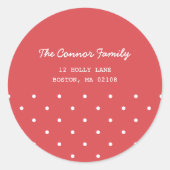 Collectie met kerstwensen ronde sticker (Voorkant)