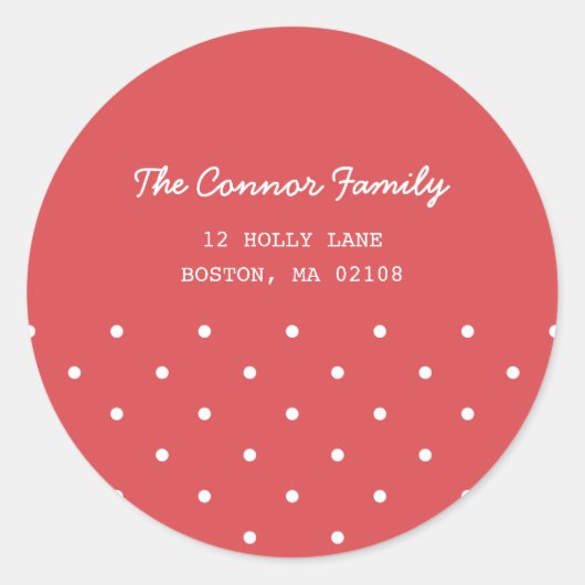 Collectie met kerstwensen ronde sticker (Voorkant)