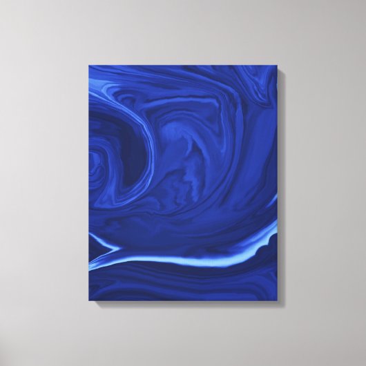 Collectie met kobaltblauwe achtergrond canvas afdruk (Voorkant)