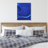Collectie met kobaltblauwe achtergrond canvas afdruk (Insitu (Slaapkamer))