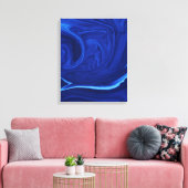 Collectie met kobaltblauwe achtergrond canvas afdruk (Insitu (Woonkamer))
