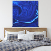 Collectie met kobaltblauwe achtergrond canvas afdruk (Insitu (Slaapkamer))