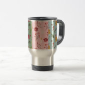 Collectie met platte kerstpatronen reisbeker (Voorkant rechts)