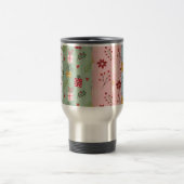 Collectie met platte kerstpatronen reisbeker (Center)