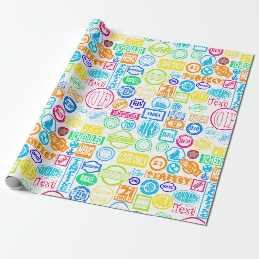 Collectie met rimpelvulling cadeaupapier (Uitgerold)