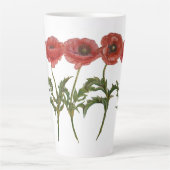 Collectie met rode papaver latte mok (Voorkant)