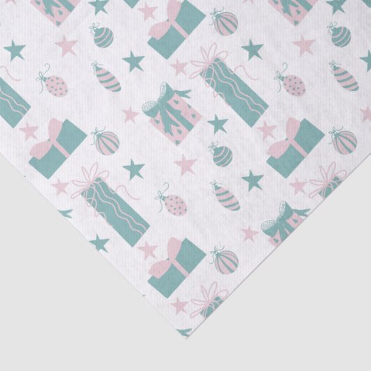 Collectie met roze en Turquoise Tissuepapier (Detail)