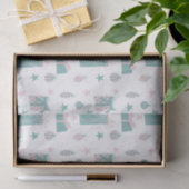 Collectie met roze en Turquoise Tissuepapier (Geschenk)