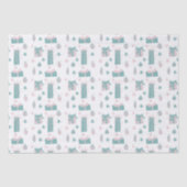 Collectie met roze en Turquoise Tissuepapier (Voorkant)