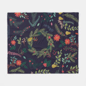 Collectie met stijl met kerstmis H Fleece Deken (Voorkant (Horizontaal))