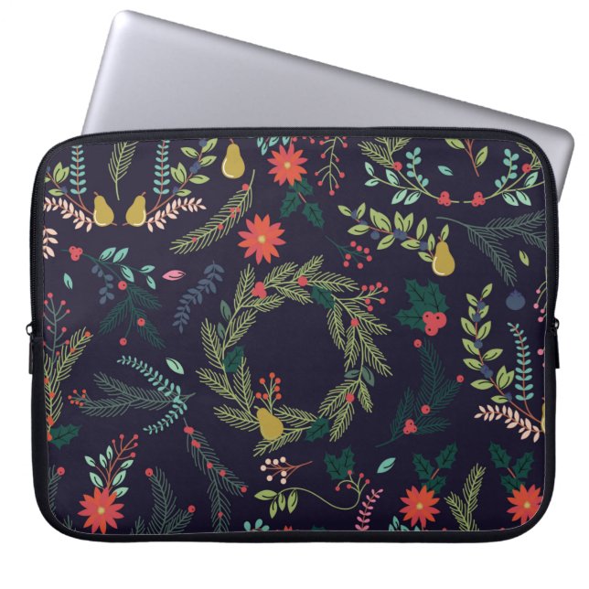 Collectie met  stijl met kerstmis H Laptop Sleeve (Voorkant)