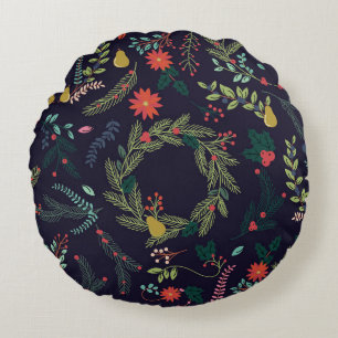 Collectie met  stijl met kerstmis H Rond Kussen