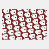 Collectie met vier Aces-kaarten Inpakpapier Vel (Voorkant)