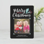 Collectie met witte kerst feestdagenkaart (Staand voorkant)