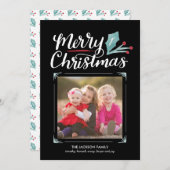 Collectie met witte kerst feestdagenkaart (Voorkant / Achterkant)