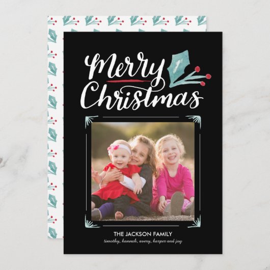 Collectie met witte kerst feestdagenkaart (Voorkant / Achterkant)