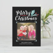 Collectie met witte kerst feestdagenkaart (Staand voorkant)