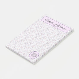 Collectie Monogram D vermogen bloemen (A-Z) Post-it® Notes