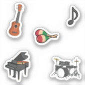 Collectie muziekinstrument sticker (Voorkant)