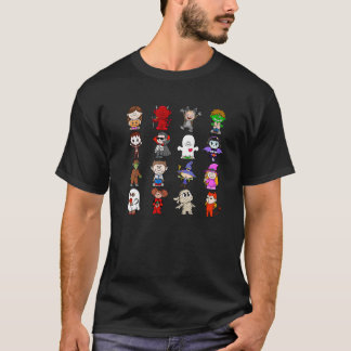 Collectie of Creatures Ghosts Witches Zombie Hall T-shirt