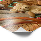 Collectie Old Teddy Bears Foto Afdruk (Hoek)