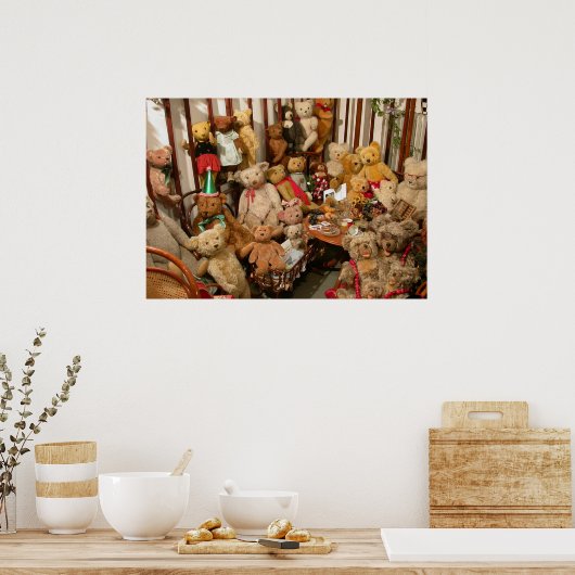 Collectie Old Teddy Bears Poster (Keuken)