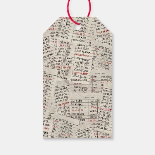 Collectie oude mediawisselaar cadeaulabel (Achterkant)