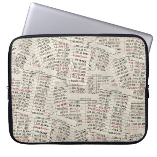 Collectie oude mediawisselaar laptop sleeve