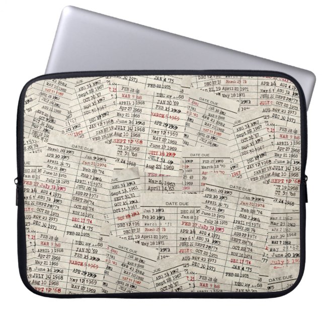Collectie oude mediawisselaar laptop sleeve (Voorkant)