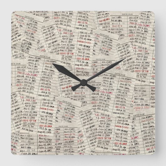 Collectie oude mediawisselaar vierkante klok (Voorkant)