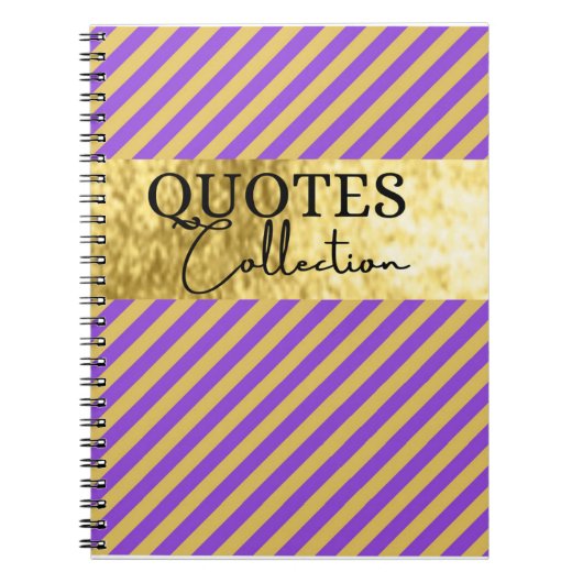 collectie paarse en goudnoteringen notitieboek (Voorkant)