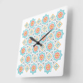 Collectie Patronen en clipart | Naadloos decoratie Vierkante Klok (Hoek)