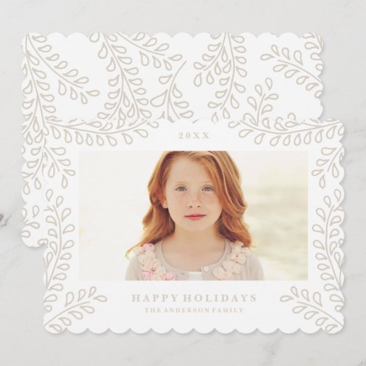 Collectie Snowy Branches Feestdagenkaart (Voorkant / Achterkant)