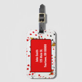 Collectie speelkaarten bagagelabel (Voorkant (verticaal))
