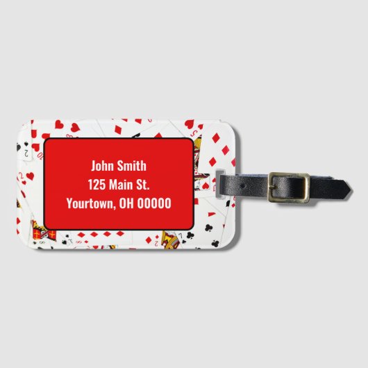 Collectie speelkaarten bagagelabel (Voorkant (horizontaal))
