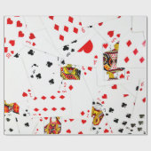 Collectie speelkaarten cadeaupapier (Vlak)