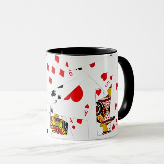 Collectie speelkaarten mok (Voorkant rechts)