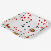 Collectie speelkaarten papieren bordje (Gebogen)