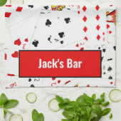 Collectie speelkaarten theedoek (Gevouwen)