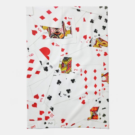 Collectie speelkaarten theedoek (Verticaal)