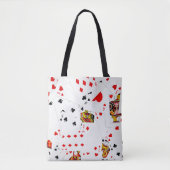Collectie speelkaarten tote bag (Voorkant)