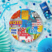 Collectie stemmen papieren bordje (Feest)