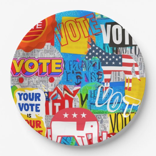 Collectie stemmen papieren bordje (Voorkant)