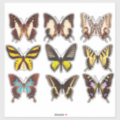 Collectie van 14-inch vinylSticker met gele vlinde Sticker (Vel)