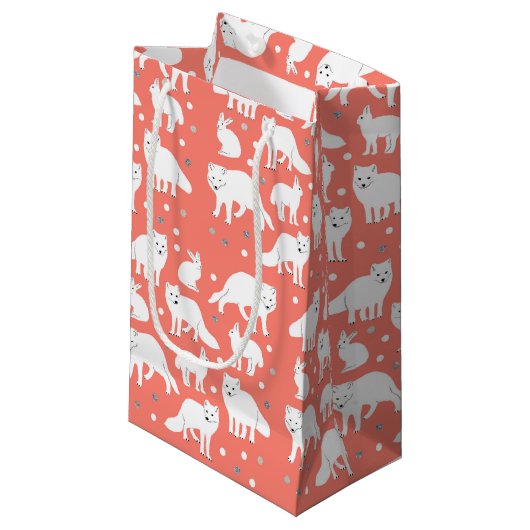 Collectie van Arctische dieren - Arctische weefsel Klein Cadeauzakje (Voorkant Gekanteld)