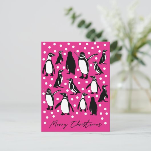 Collectie van Arctische dieren - pinguïns Briefkaart (Staand voorkant)